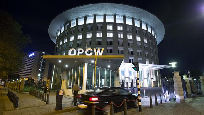 A view of the headquarters of the Organization for the Prohibition of Chemical Weapons in The Hague