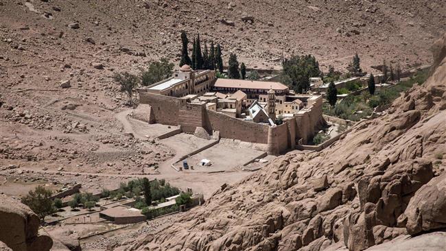 A picture taken on April 16, 2017 shows a general view of the Monastery of St. Catherine in Egypt