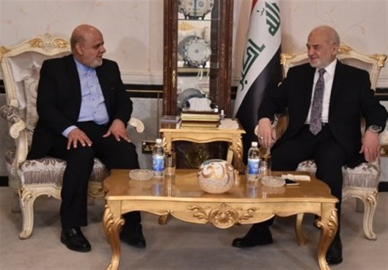 Iraqi Foreign Minister Ibrahim Al-Jaafari and Masjidi New Iranian Ambassador to Iraq