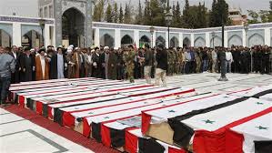 Mass funeral for victims of Aleppo bombing
