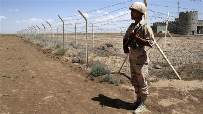 Iranian border guard on the southeastern frontier with Pakistan.