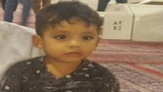 Javad al-Dagher, a two-and-a-half year old child who was killed by the Saudi forces in the village of Awamiyah in the Shia-majority Qatif region of Eastern Province on May 11, 2017 (Via Twitter)