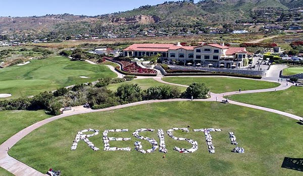 Resistance Protesters Invade Park near Trump’s LA Golf Club
