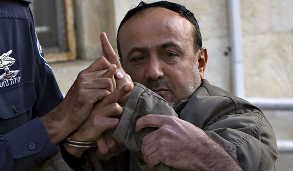 Marwan Barghouti, the leader of a mass hunger strike by Palestinian prisoners in Israeli jails