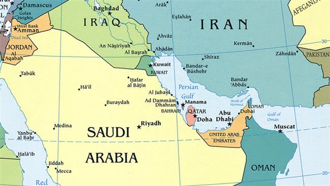 A map of the Persian Gulf region
