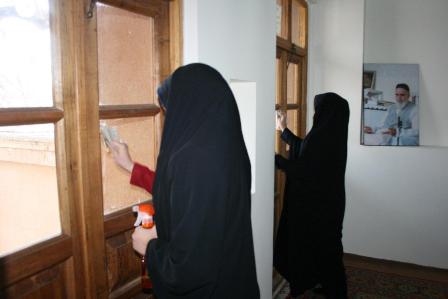بیت تاریخی معمار کبیر انقلاب در خمین غبارروبی شد