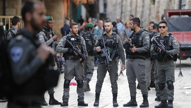 Israeli forces stand guard in Jerusalem al-Quds