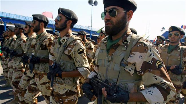 Iran’s Islamic Revolution Guards Corps (IRGC) forces during a parade