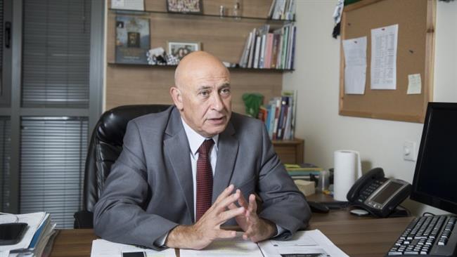 Palestinian member of Knesset (Israel’s parliament) Basel Ghattas at his office at the Knesset in Jerusalem al-Quds.