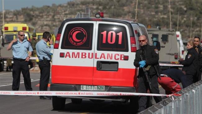 Palestinian Red Crescent Society ambulance in the occupied West Bank.