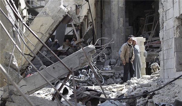 Syria Ruins Bombardment 