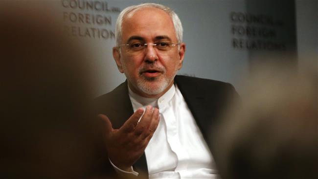 Iranian Foreign Minister Mohammad Javad Zarif discusses current developments in the Middle East with Richard Haass (not seen) at the Council on Foreign Relations (CFR) on July 17, 2017 in New York City. (Photo by AFP)
