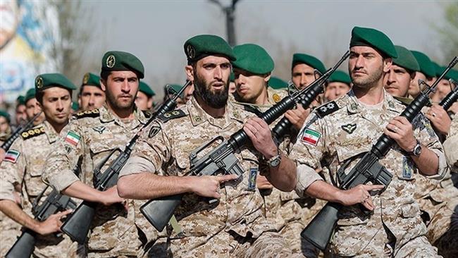 Servicemen of Iran’s Islamic Revolution Guards Corps (IRGC)