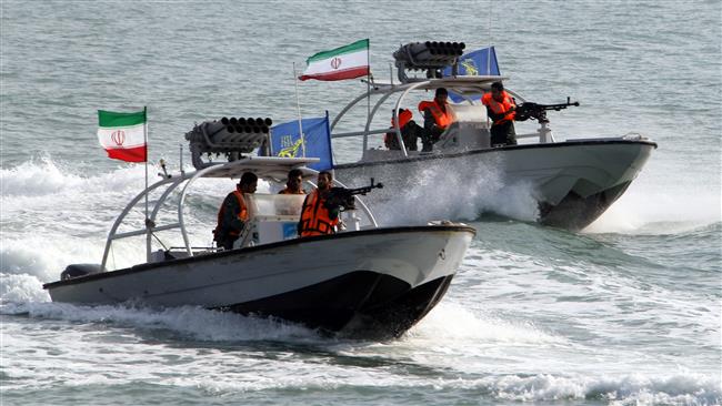 The file photo shows boats belonging to Iran