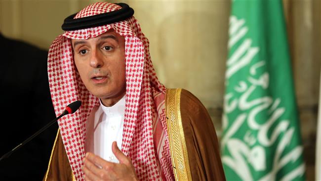 Saudi Foreign Minister Adel al-Jubeir talks to reporters during a press conference with his Emirati, Egyptian, and Bahraini counterparts, in the Egyptian capital, Cairo, on July 5, 2017. (Photo by AFP)
