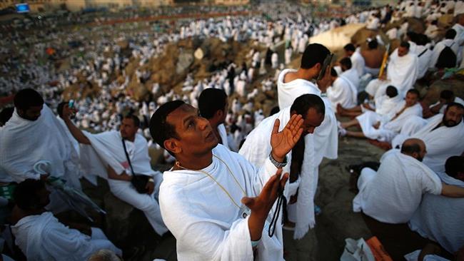 Muslim pilgrims join one of the Hajj rituals on Mount Arafat near Mecca, Saudi Arabia, early on September 11, 2016. (Photo by AFP)
