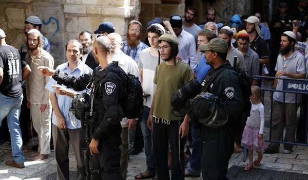 Israeli settlers entered al-Aqsa Mosque