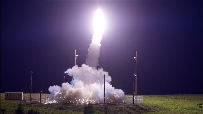 A Terminal High Altitude Area Defense (THAAD) interceptor is launched from the Pacific Spaceport Complex Alaska during Flight Test THAAD (FTT)-18 in Kodiak, Alaska, on July 11, 2017. (Photo by Reuters )

