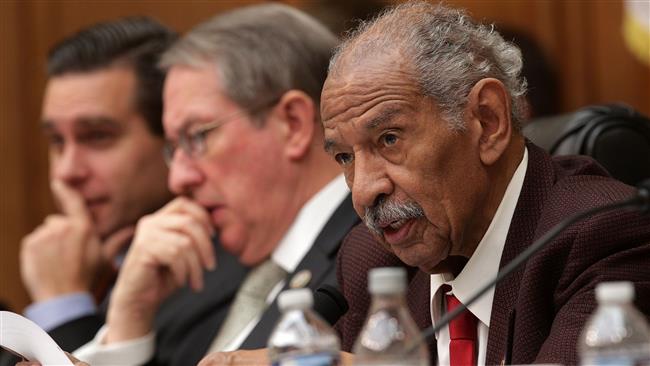 Rep. John Conyers (R) participates in a markup hearing before the House Judiciary Committee. (file photo)
