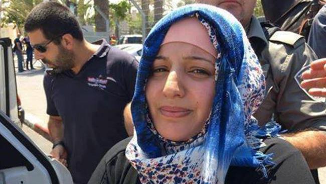 This photo shows Palestinian woman Fadwa Nazih Kamil Rabayaa after an alleged stabbing attack near the Damascus Gate light rail station in the occupied Old City of Jerusalem al-Quds on August 12, 2017. (Photo by Safa news agency)
