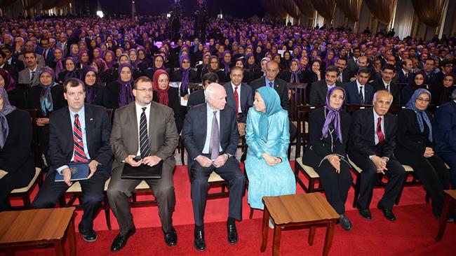 US Senator John McCain met Maryam Rajavi in the Albanian capital of Tirana on April 14, 2017.
