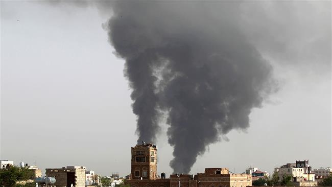 This file photo taken on July 07, 2015 shows smoke billowing following Saudi airstrikes on the Yemeni capital Sana’a. (Photo by AFP)
