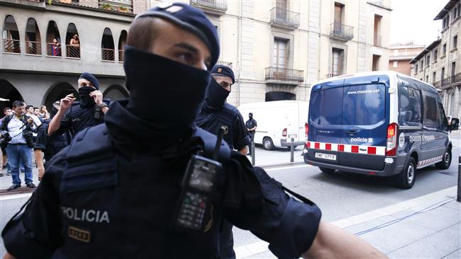 Catalan autonomous police officers, known as Mosso d