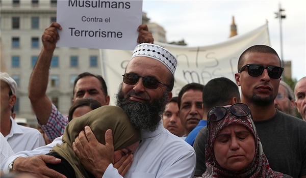 Muslims March against Terrorism in Barcelona Attack