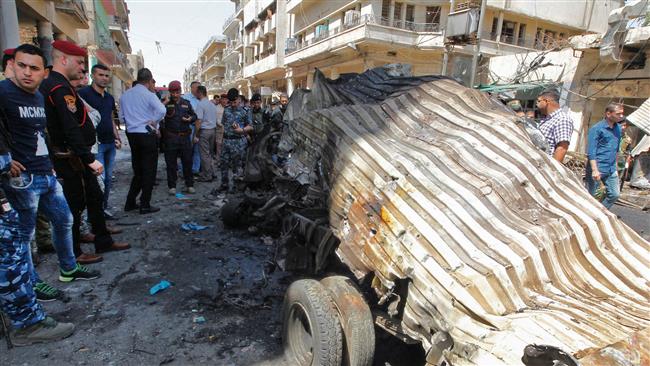 File photo of the aftermath of a car bomb explosion near the Iraqi capital Baghdad