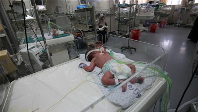 Newborns are seen inside incubators at the neonatal intensive care unit at the al-Shifa hospital in Gaza City on April 23, 2017. (Photo by AFP)
