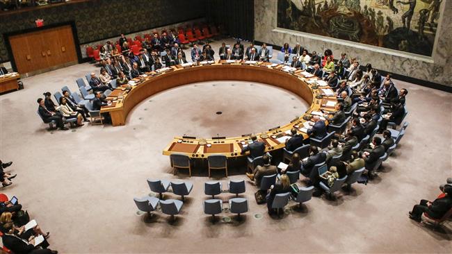 A general view of UN Security Council in session (Photo by AFP)
