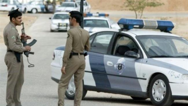 The file photo shows Saudi policemen.

