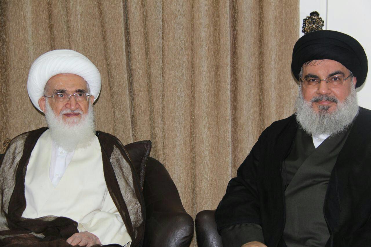 Ayatollah Nouri Hamadani meets with Hezbollah Secretary-General
