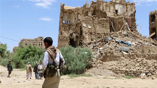 A man walks past houses destroyed by Saudi airstrikes in the outskirts of the northwestern city of Sa’ada, Yemen, on September 5, 2017. (Photo by Reuters)
