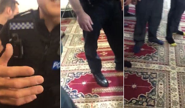 Muslim Worshippers Confront Police for Entering UK Mosque Wearing Shoes