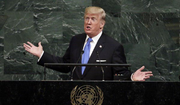 US President Donald Trump at the United Nations General Assembly