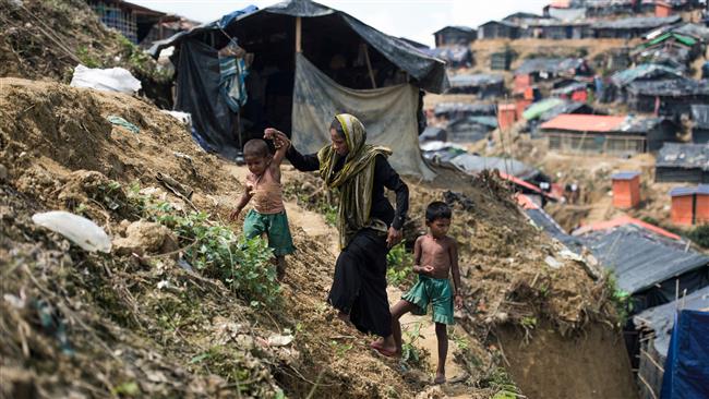 Rohingya Muslim refugees are pictured at the Balukhali refugee camp in Bangladesh on October 2, 2017. (Photo by AFP)
