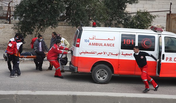 Palestinian Red Crescent ambulance