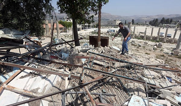 Ruins of Palestinian House demolished by Israel