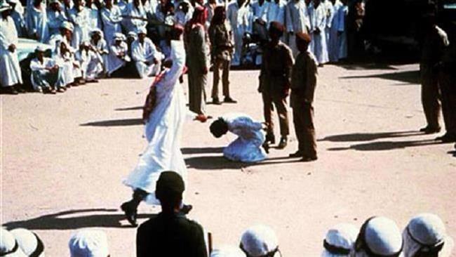 The file photo shows a public beheading event in Saudi Arabia.
