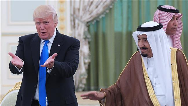 This file photo taken on May 20, 2017 shows US President Donald Trump (L) and Saudi Arabia