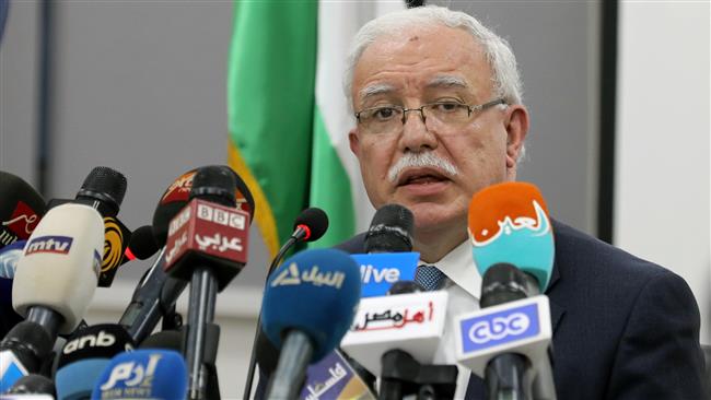 Palestinian National Authority Minister of Foreign Affairs Riyad al-Maliki speaks during a news conference at the Palestine Embassy, in Cairo, Egypt, December 9, 2017. (Photo by Reuters)
