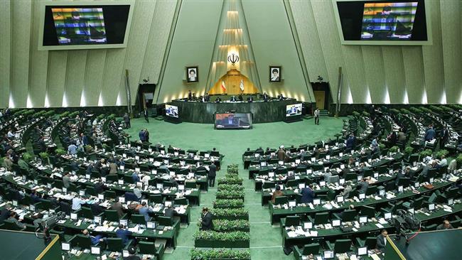 The photo shows a view of the Iranian parliament in session. (Photo by IRNA)

