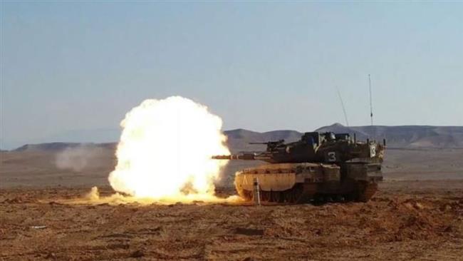 The file photo shows an Israeli army tank, equipped with Trophy Active Protection System (APS), operating.
