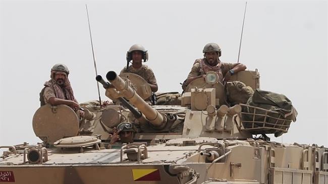 A file photo of Saudi-led forces on the outskirts of the southern Yemen port city of Aden
