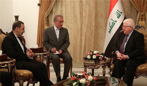 Iraqi President Fuad Masum in a meeting with Iranian Supreme Leader