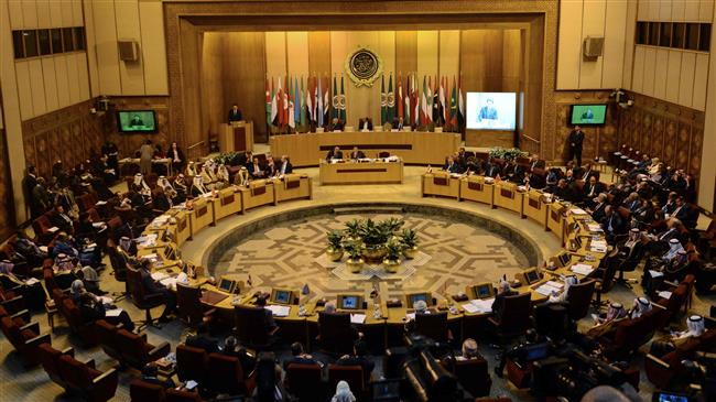The picture taken on February 1, 2018 shows Arab Foreign Ministers meeting at the Arab League headquarters in the Egyptian capital Cairo. (Photo by AFP)
