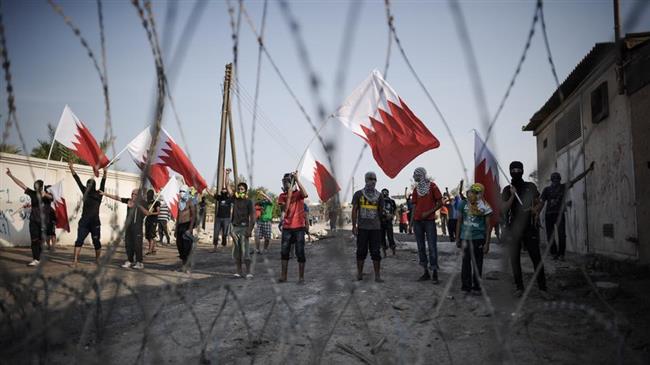 File photo of anti-government protesters in Bahrain
