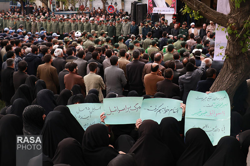 Iranians Bid Farewell to Military Advisers Martyred in Israel