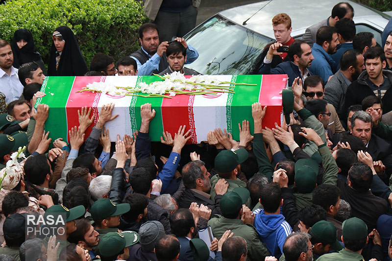 Iranians Bid Farewell to Military Advisers Martyred in Israel